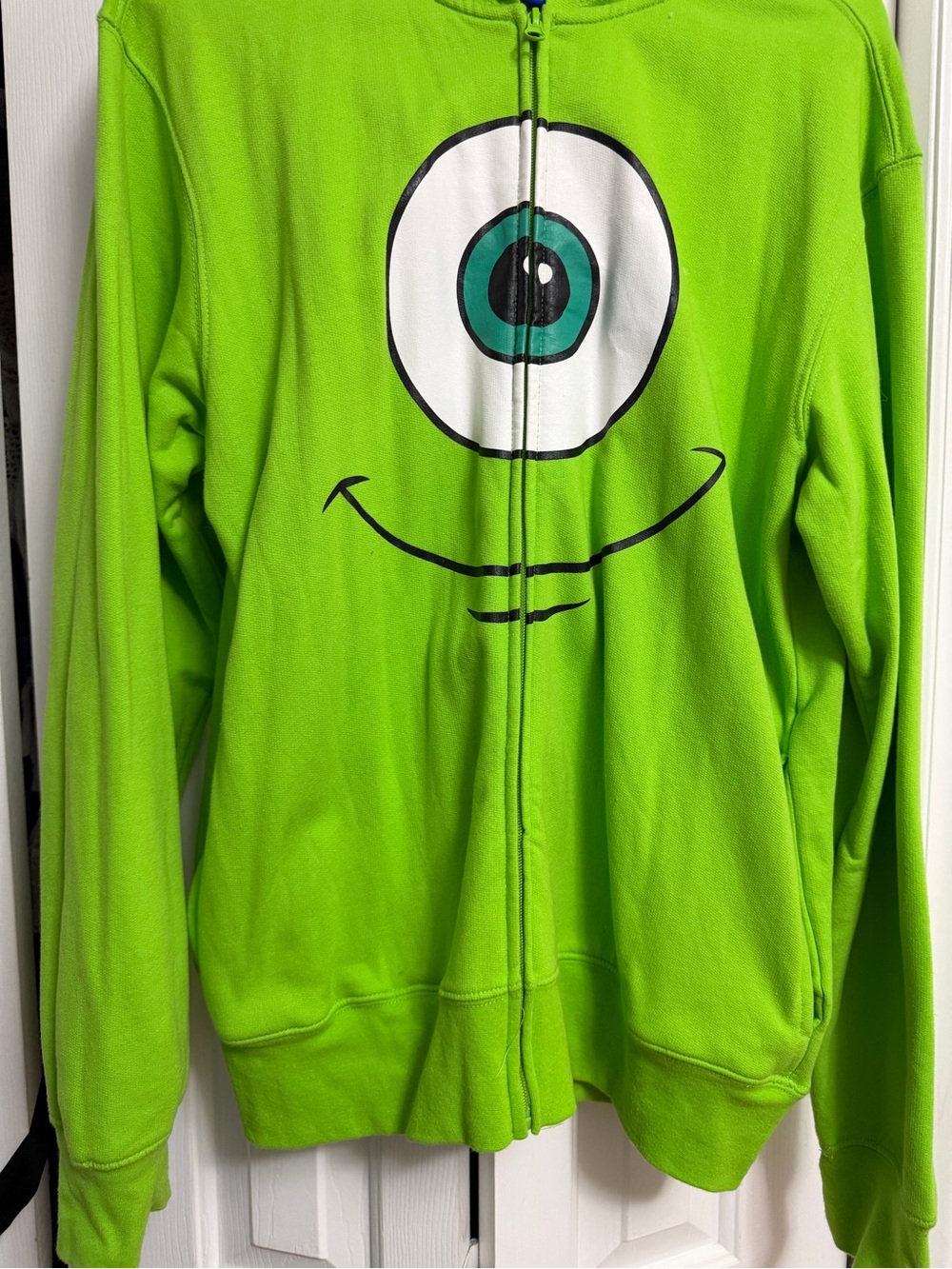 Green Monster Eye Zip-Up Hoodie